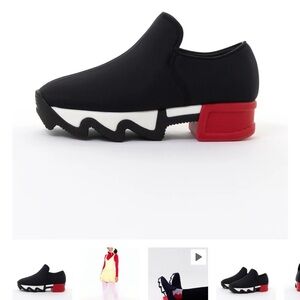 NWT Sleek Black and Red Women's Sneakers